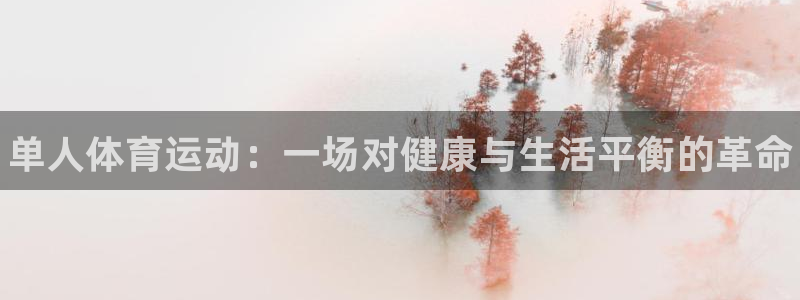 MK体育官方正版app娱乐网站：单人体育运动：一场对健康与生